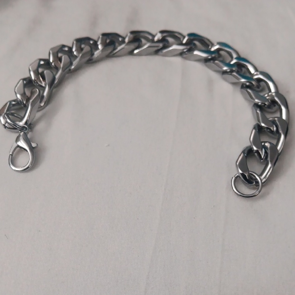 Men's Silver Chain Bracelet - Picture 3 of 5